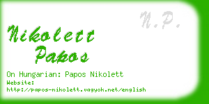 nikolett papos business card